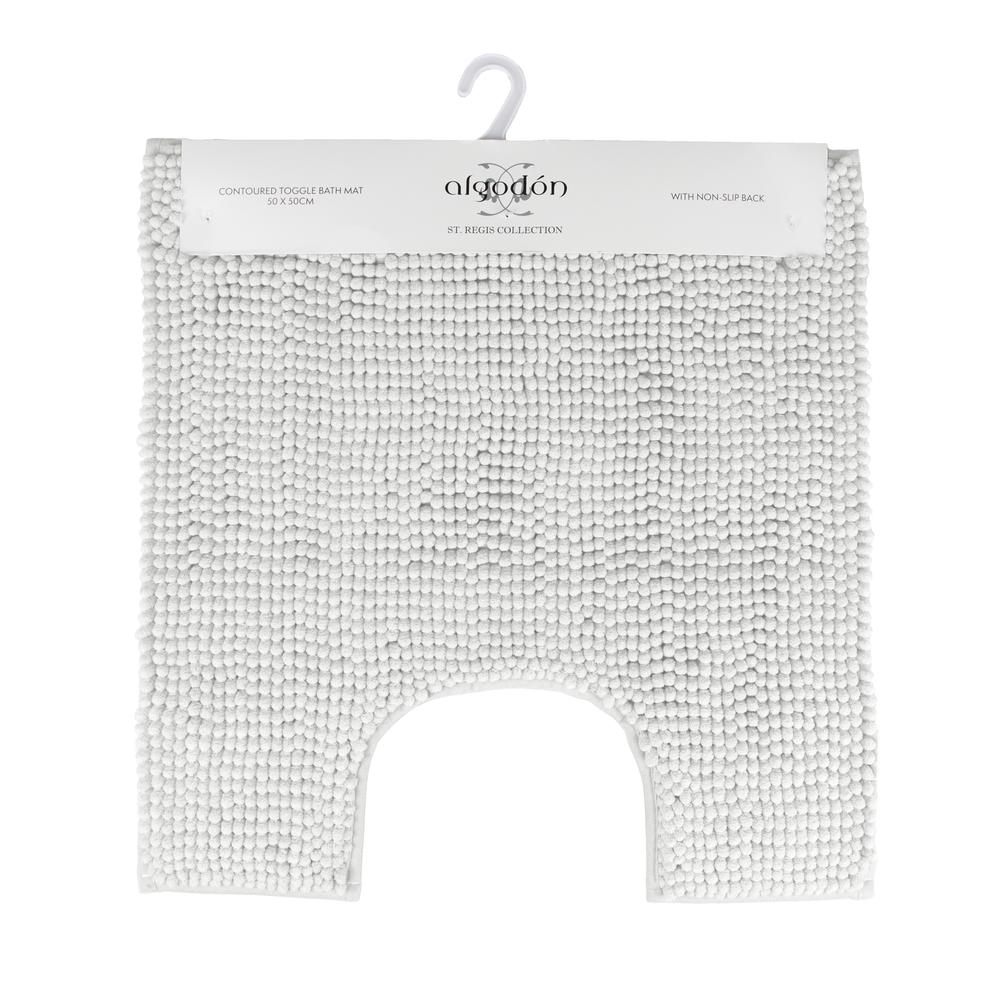 Ardor Toggle Contoured Bath Mat (White) 50 x 50cm Buy online at The