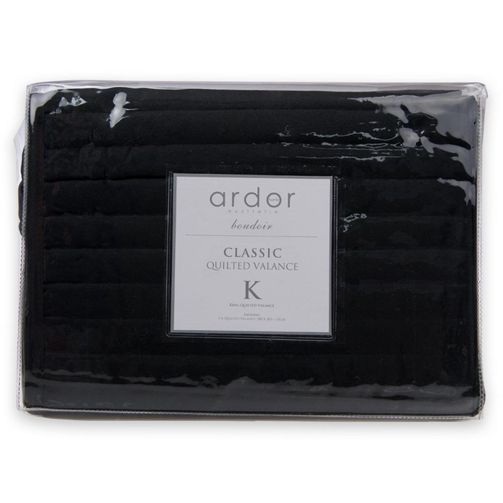 Ardor Boudoir Quilted Valance (Black) King Buy online at The Nile