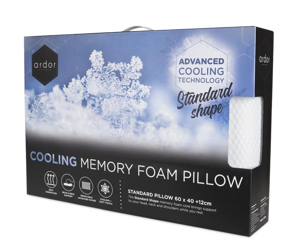 Ardor Cooling Memory Foam Pillow - Standard - 60 x 40cm | Buy online at ...