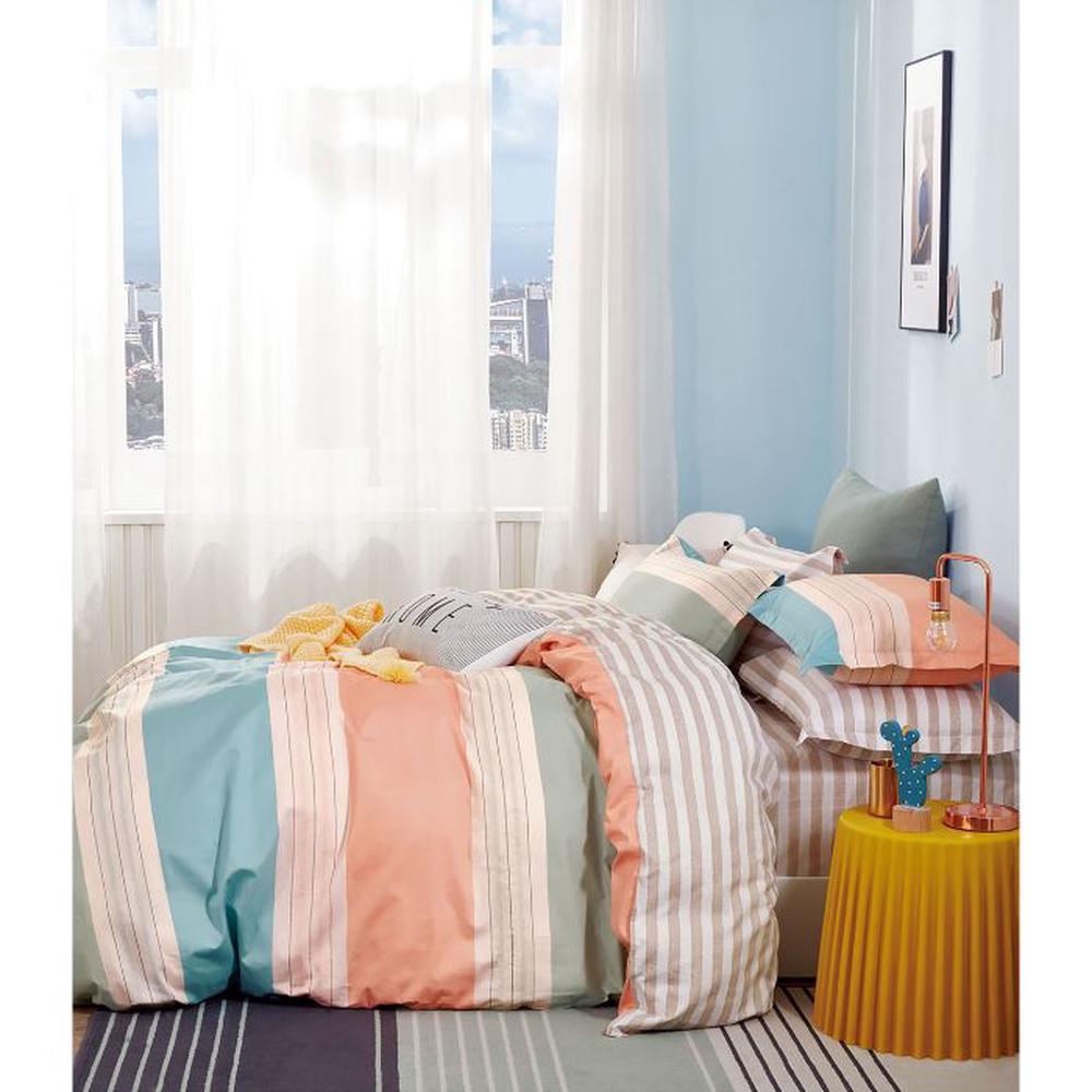 coral quilt cover set