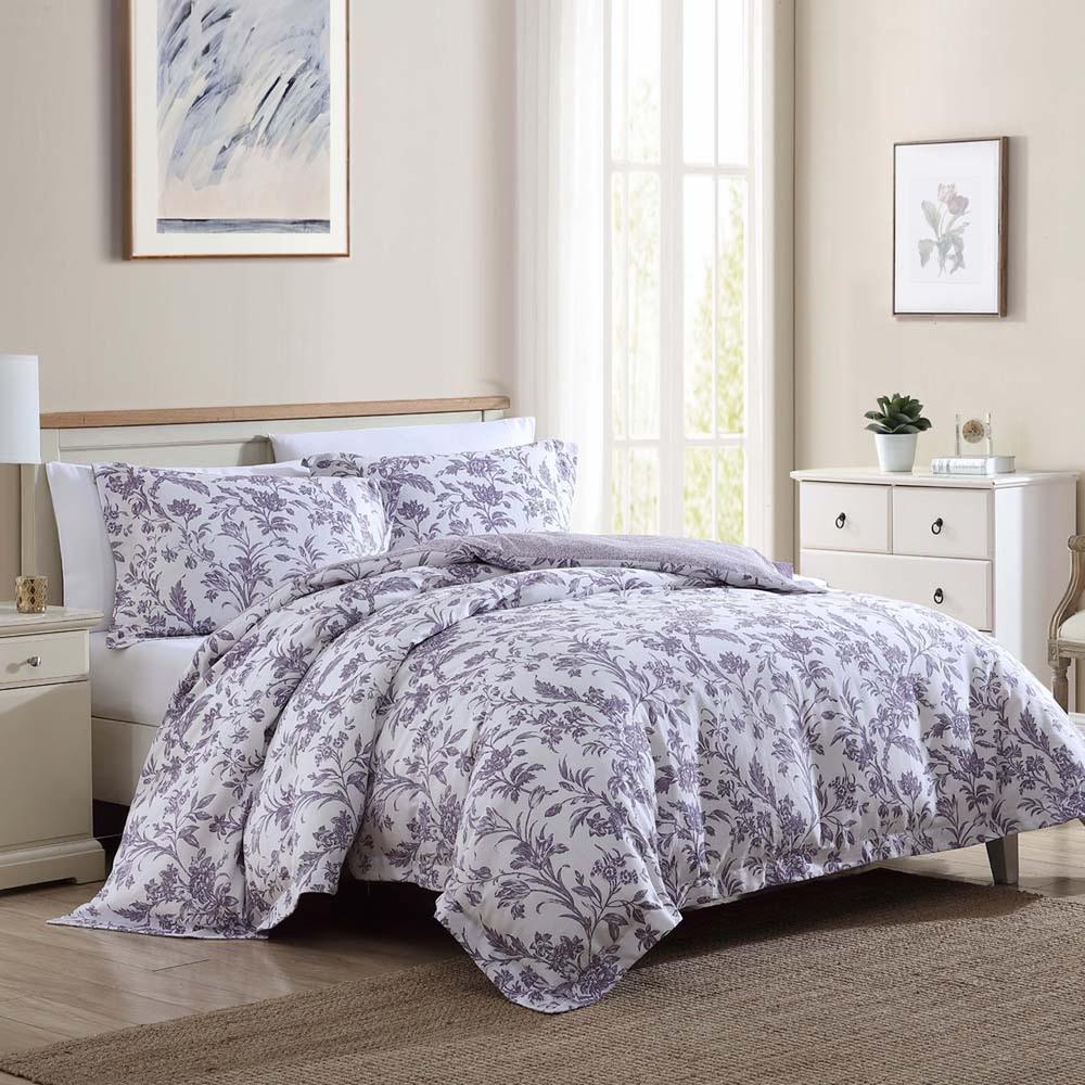 Laura Ashley Delila Quilt Cover Set (Plum) Double Buy online at The Nile