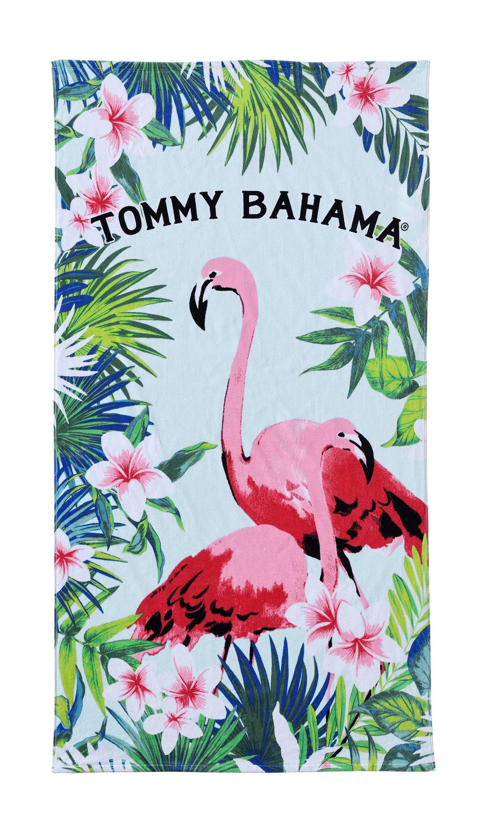 Tommy Bahama Flamingo Fronds Printed Beach Towel (Blue) - 91x172cm ...