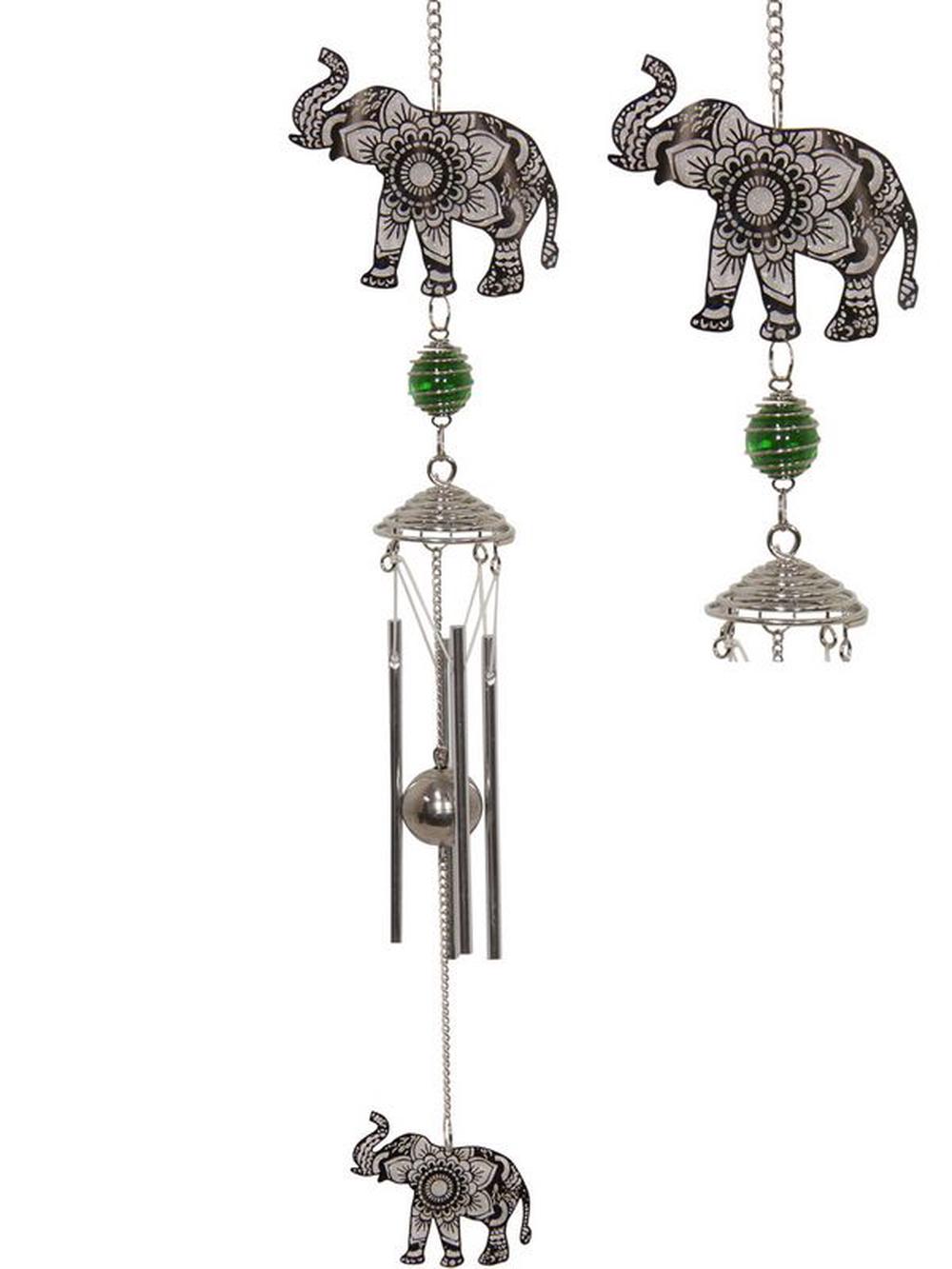 Malmar Enterprises Mandala Elephant Wind Chime (Silver) - Small | Buy ...