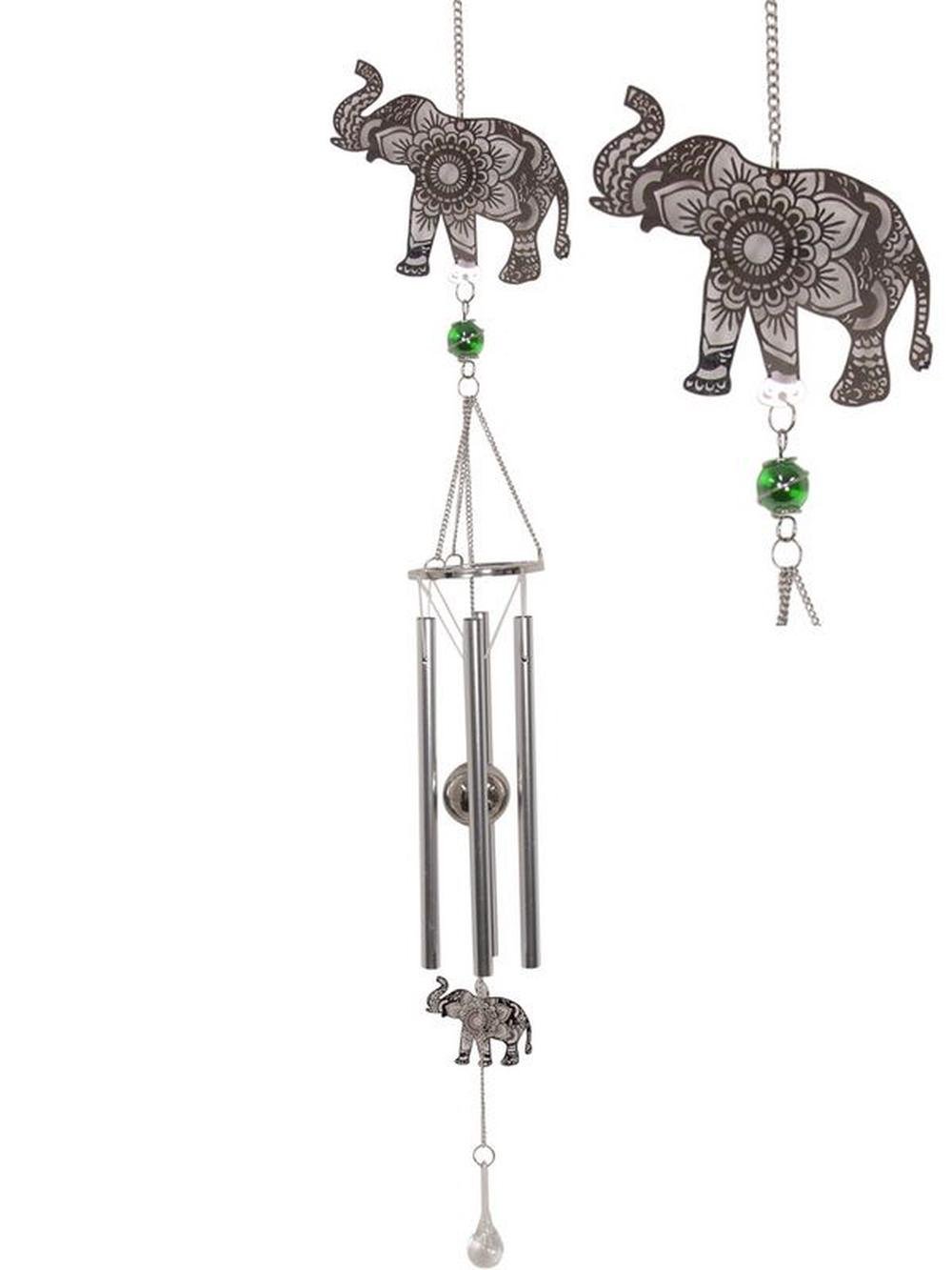 Malmar Enterprises Mandala Elephant Wind Chime (Silver) - Large | Buy ...