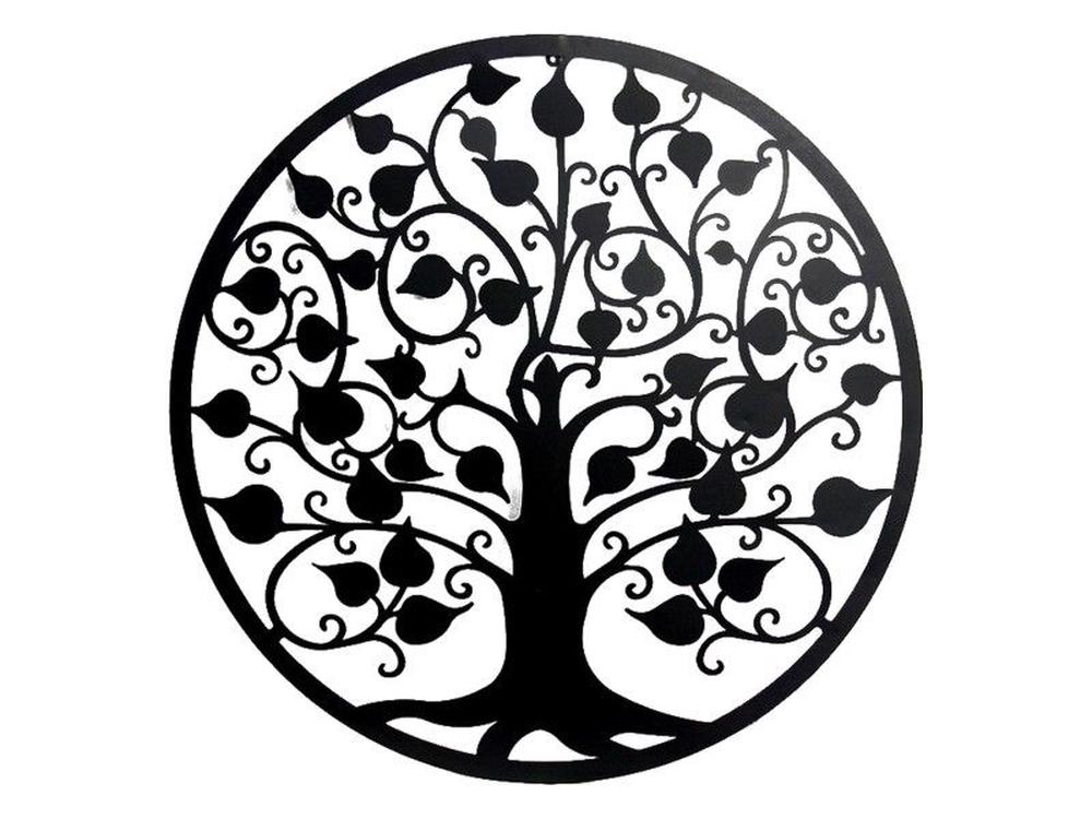 Malmar Enterprises Metal Tree of Life Wall Art (Black) - 90cm | Buy ...