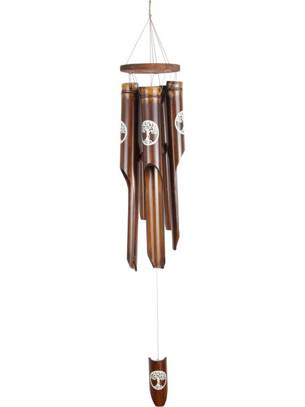 Malmar Enterprises 5Tube Bamboo Wind Chime with Tree of Life Design