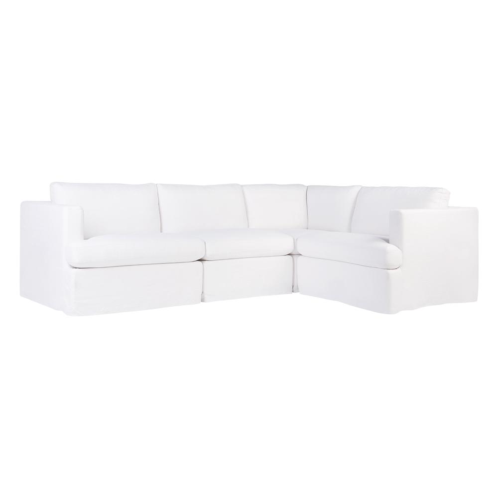 Cafe Lighting & Living Birkshire Slip Cover Modular Sofa, Option 1 (White) - 100cm x 96cm x 85cm by Cafe Lighting & Living - ISBN: 9320294069165