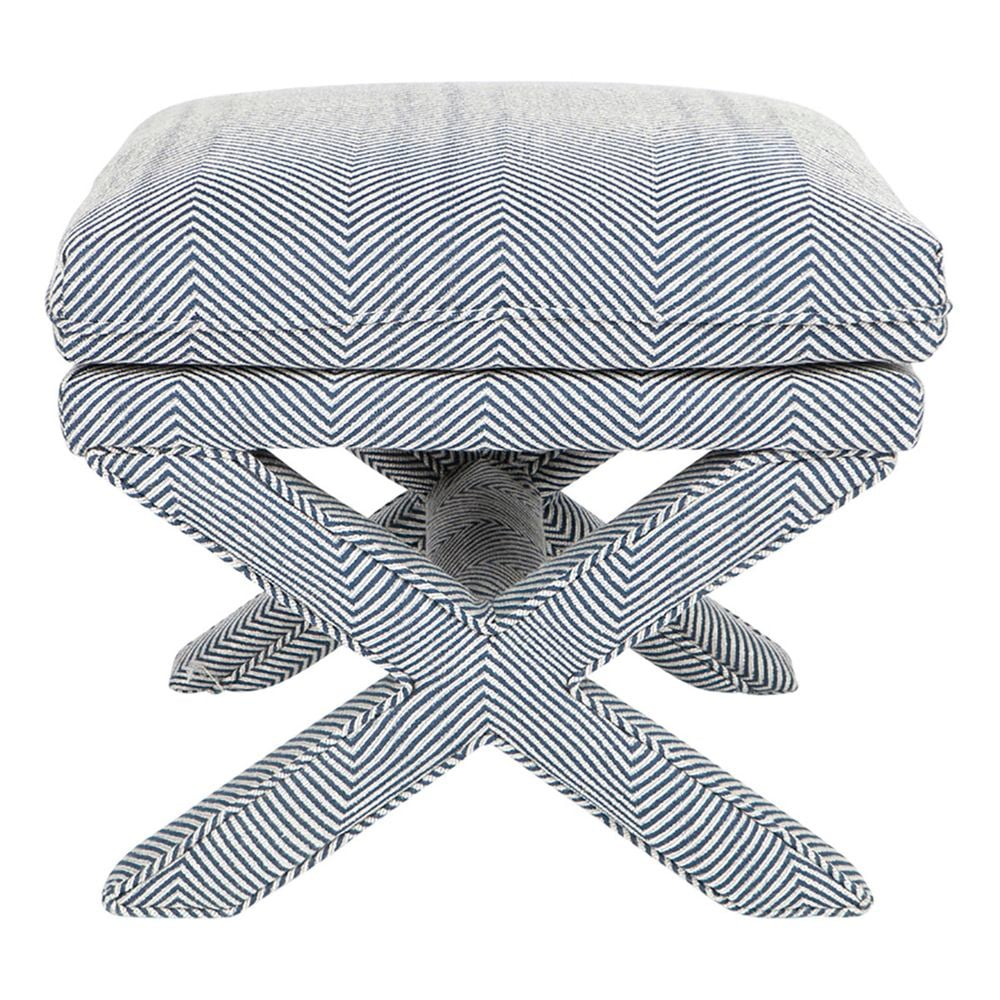 Cafe Lighting & Living Candace Stool (Chevron Blue) - 55cm x 48cm x 48cm by Cafe Lighting & Living - ISBN: 9320294108567