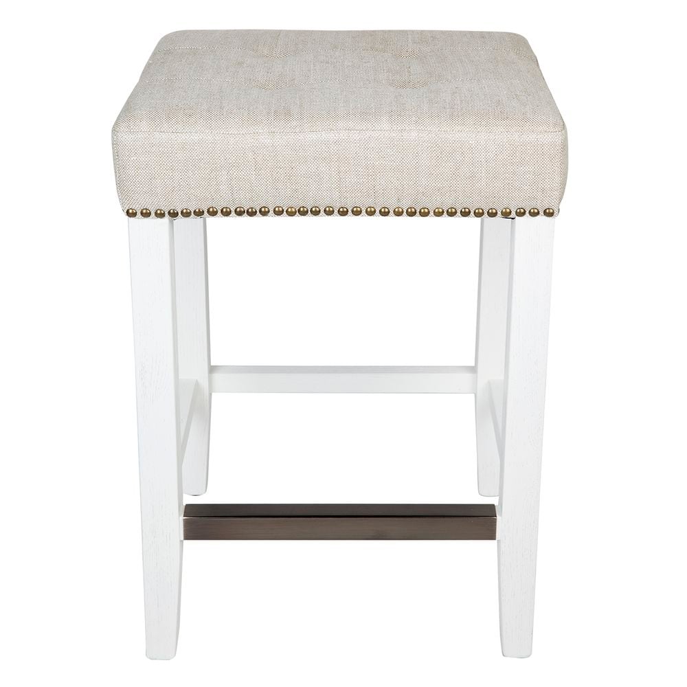 Cafe Lighting & Living Canyon Kitchen Stool (Natural/White) - 45cm x 38cm x 66.5cm by Cafe Lighting & Living - ISBN: 9320294116999