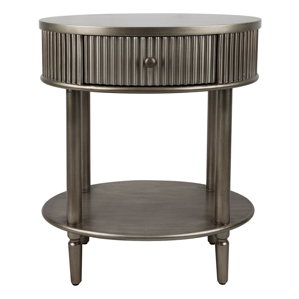 Cafe Lighting & Living Arielle Oval Bedside Table (Antique Gold) by Cafe Lighting & Living - ISBN: 9320294120521