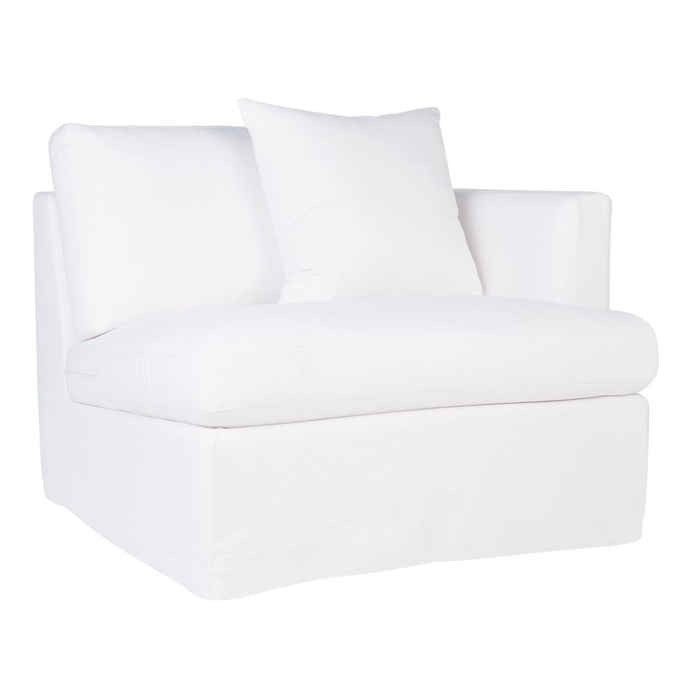 Cafe Lighting & Living Birkshire Slip Cover Right Arm Facing Seat Chair (White) - 100cm x 96cm x 85cm by Cafe Lighting & Living - ISBN: 9320294120965