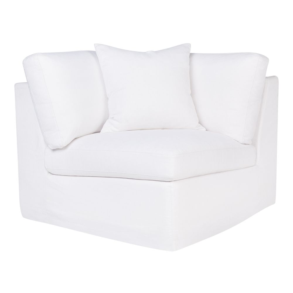 Cafe Lighting & Living Birkshire Slip Cover Corner Seat Chair (White) - 96cm x 96cm x 85cm by Cafe Lighting & Living - ISBN: 9320294120972