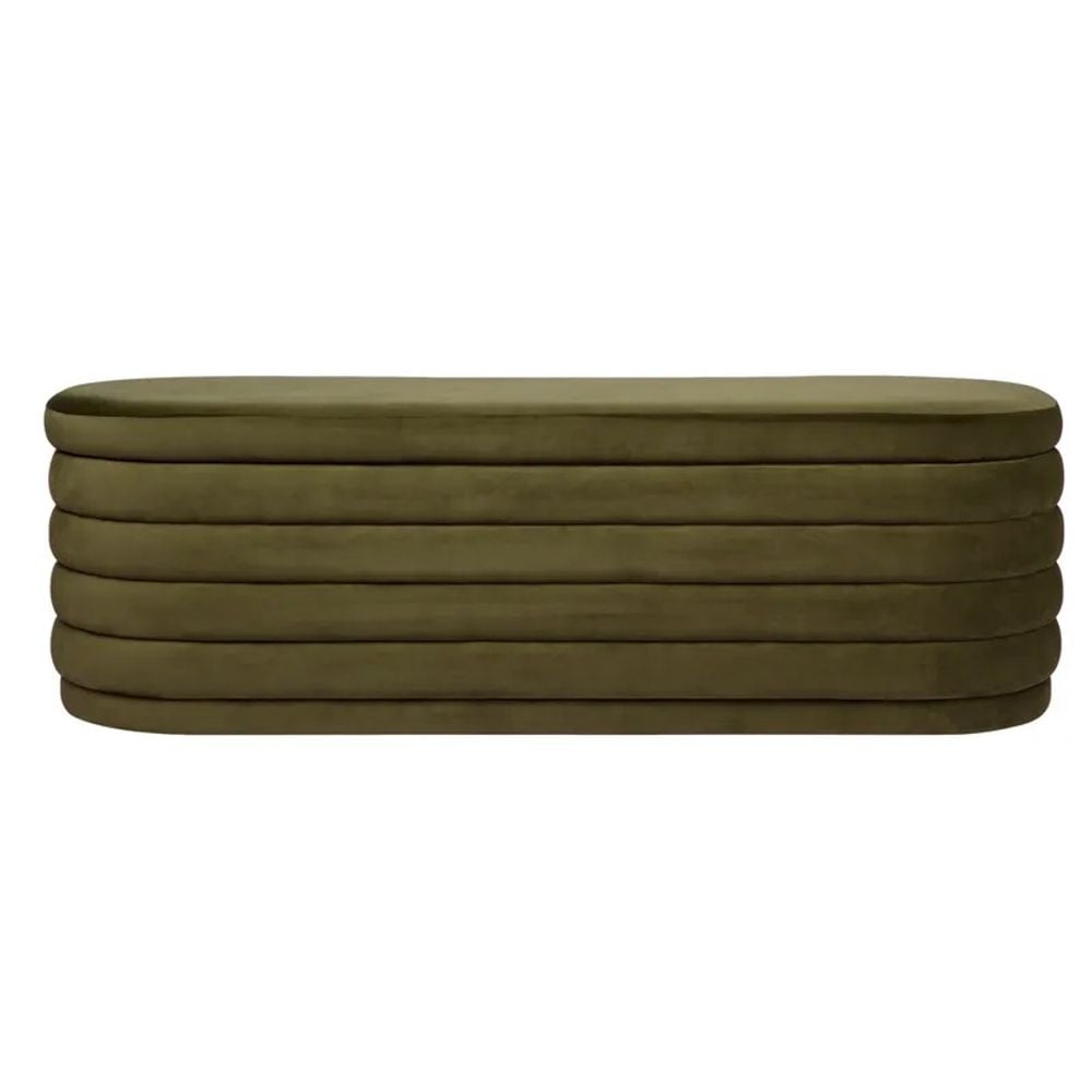 Cafe Lighting & Living Demi Storage Bench Ottoman (Olive Velvet) by Cafe Lighting & Living - ISBN: 9320294126806