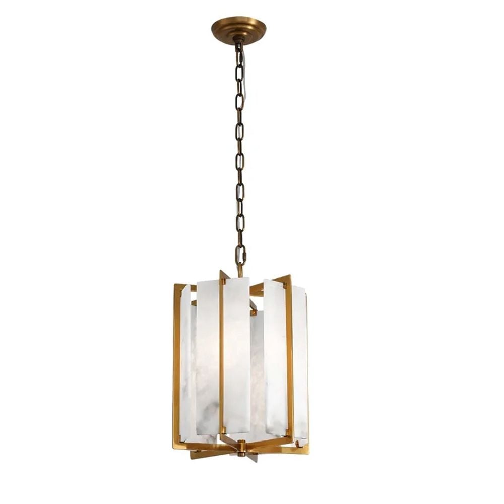 Cafe Lighting & Living Palermo Alabaster Pendant - Antique Brass by Cafe Lighting & Living - ISBN: 9320294128091
