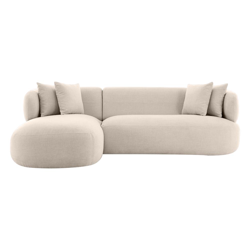 Cafe Lighting & Living Greenwich 3 Seater Sofa w/ Left Chaise (Natural Chenille) by Cafe Lighting & Living - ISBN: 9320294135723