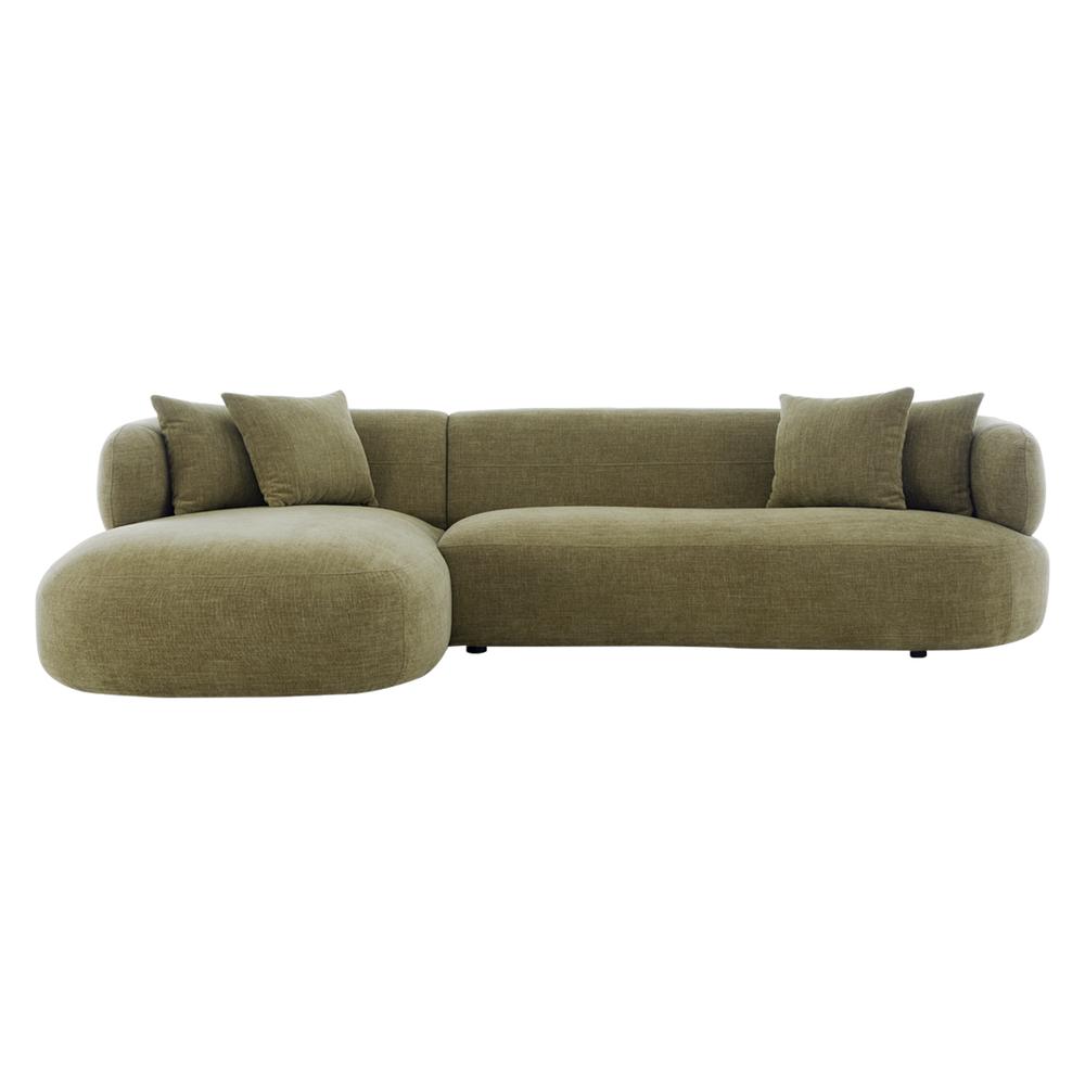 Cafe Lighting & Living Greenwich 3 Seater Sofa w/ Left Chaise (Sage Chenille) by Cafe Lighting & Living - ISBN: 9320294135754