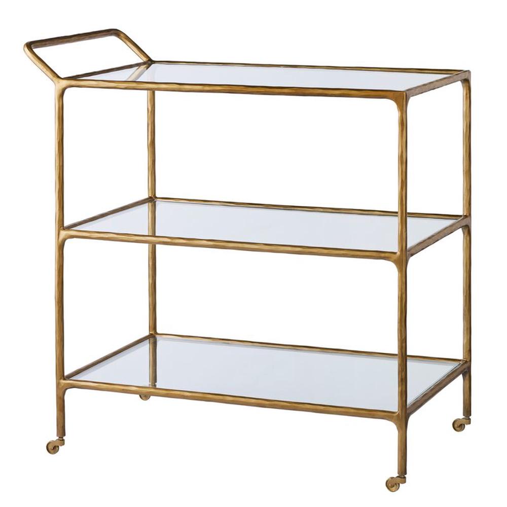 Cafe Lighting & Living Heston Glass Bar Cart (Brass) by Cafe Lighting & Living - ISBN: 9320294137208