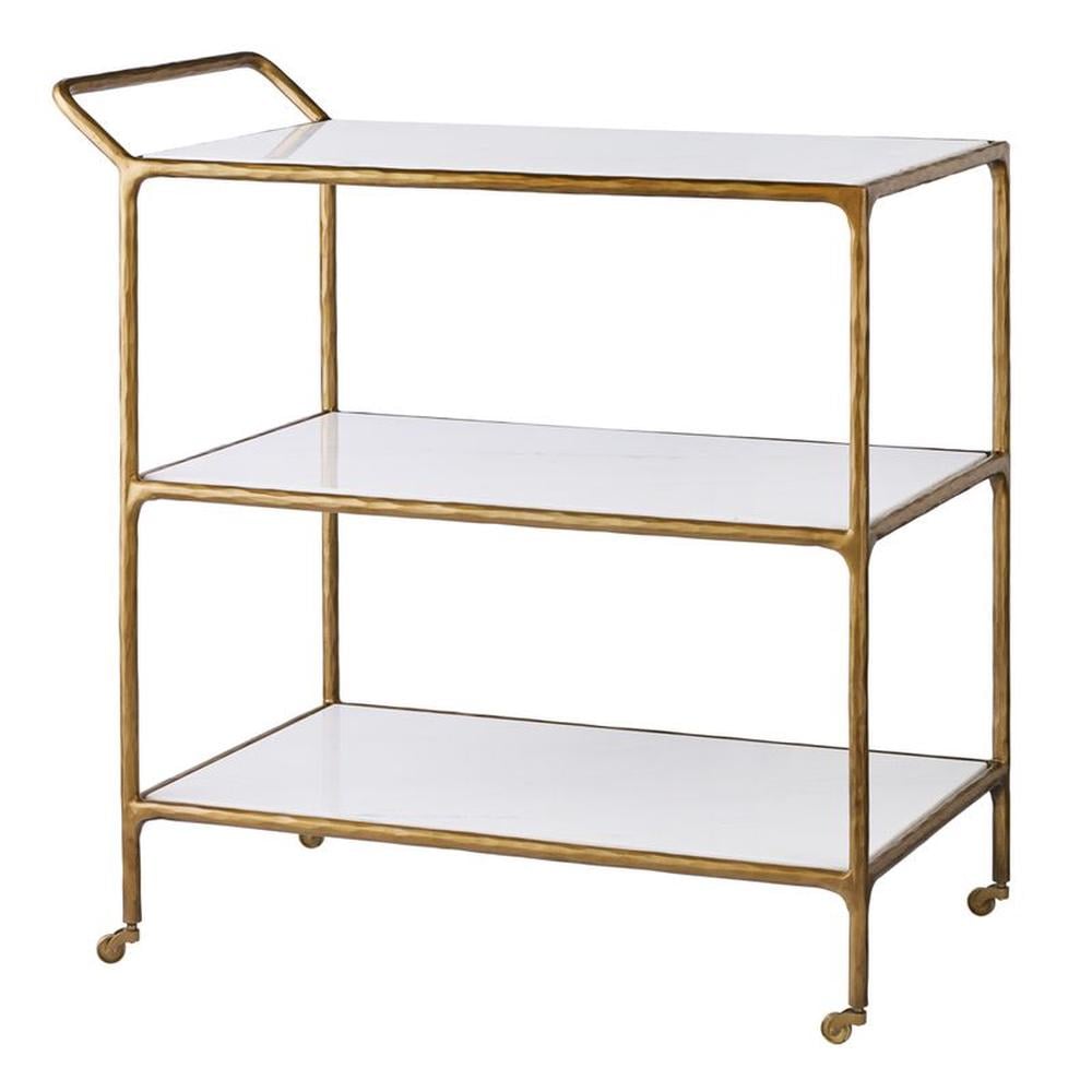 Cafe Lighting & Living Heston Marble Bar Cart (Brass) by Cafe Lighting & Living - ISBN: 9320294137239
