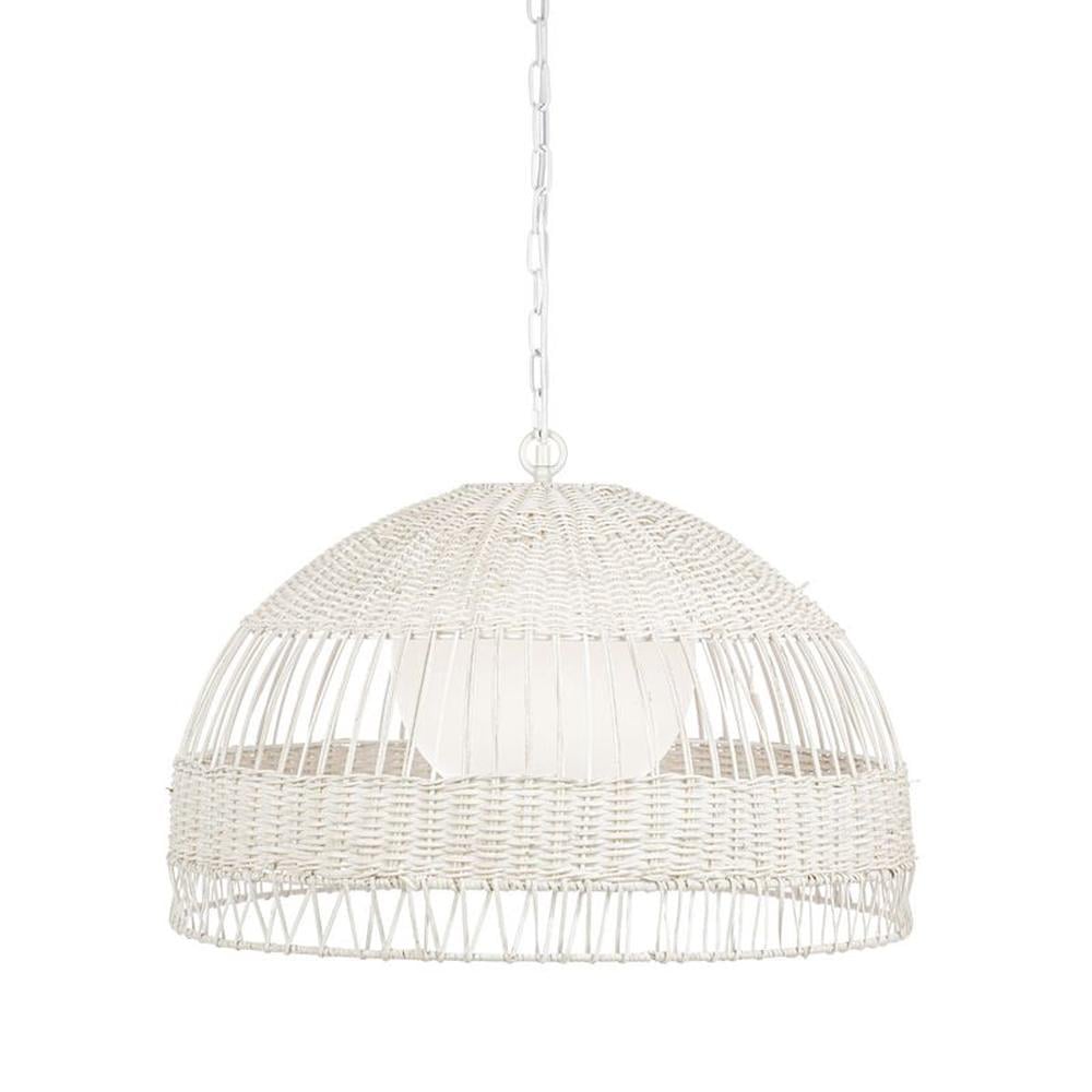 Cafe Lighting & Living Fortaleza Rattan Pendant (White) - Medium by Cafe Lighting & Living - ISBN: 9320294137918