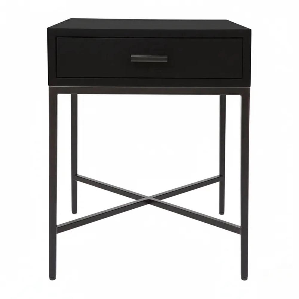Cafe Lighting & Living Nessa 1 Drawer Bedside Table (All Black) by Cafe Lighting & Living - ISBN: 9320294138380