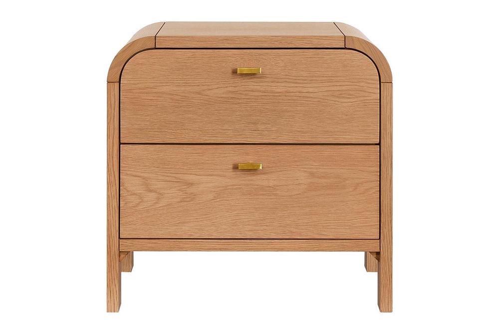 Cafe Lighting & Living Chisholm Bedside Table (Natural Oak) - 60x50x60cm by Cafe Lighting & Living - ISBN: 9320294139479