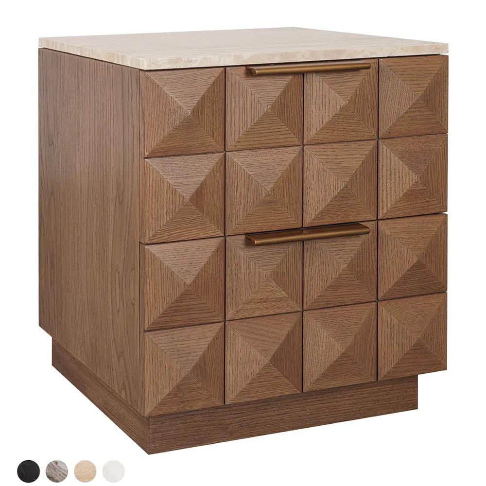 Cafe Lighting & Living Benedict Walnut Bedside Table (Travertine) by Cafe Lighting & Living - ISBN: 9320294140826