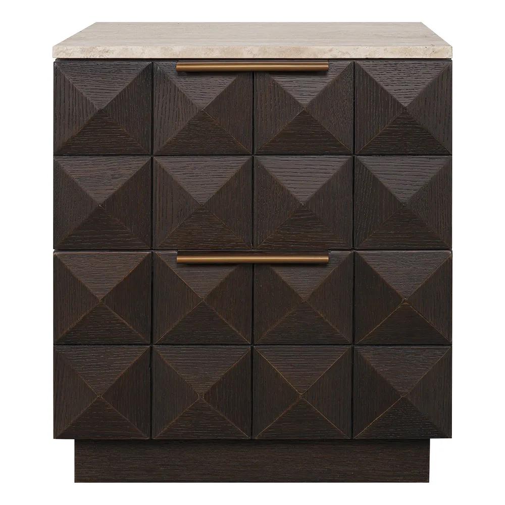 Cafe Lighting & Living Benedict Smoked Oak Bedside Table (Travertine) by Cafe Lighting & Living - ISBN: 9320294140864