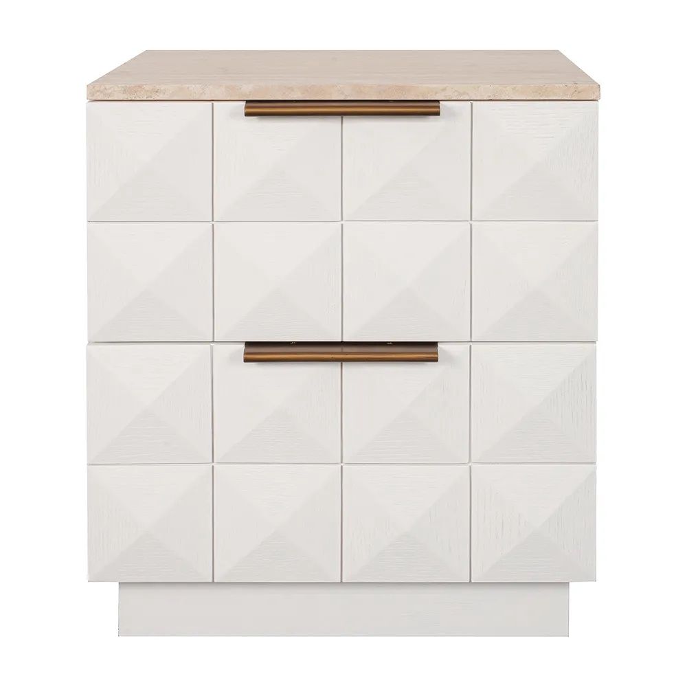 Cafe Lighting & Living Benedict White Oak Bedside Table (Travertine) by Cafe Lighting & Living - ISBN: 9320294140901