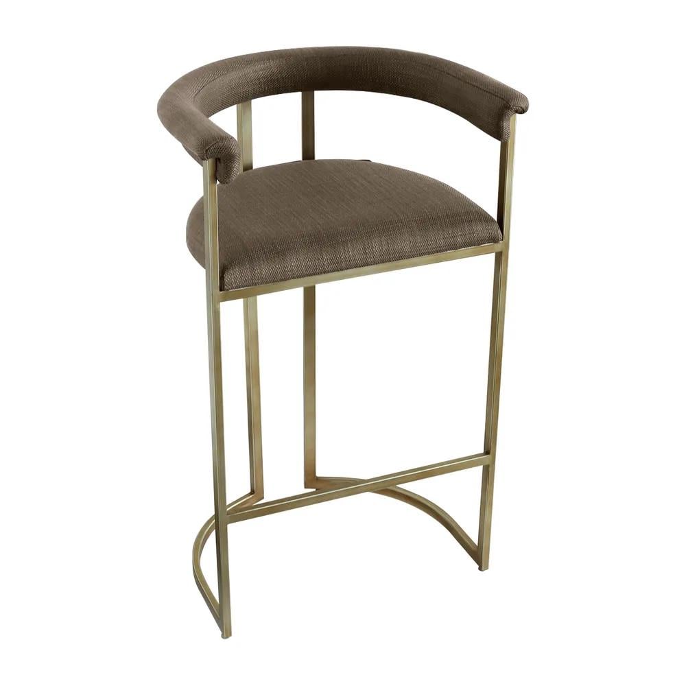 Cafe Lighting & Living Dino Bar Stool with Upholstered Arms (Natural Linen) by Cafe Lighting & Living - ISBN: 9320294141212
