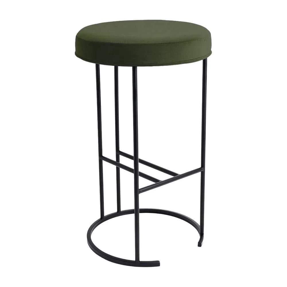 Cafe Lighting & Living Blackley Black Iron Kitchen Stool (Moss Velvet) by Cafe Lighting & Living - ISBN: 9320294142066