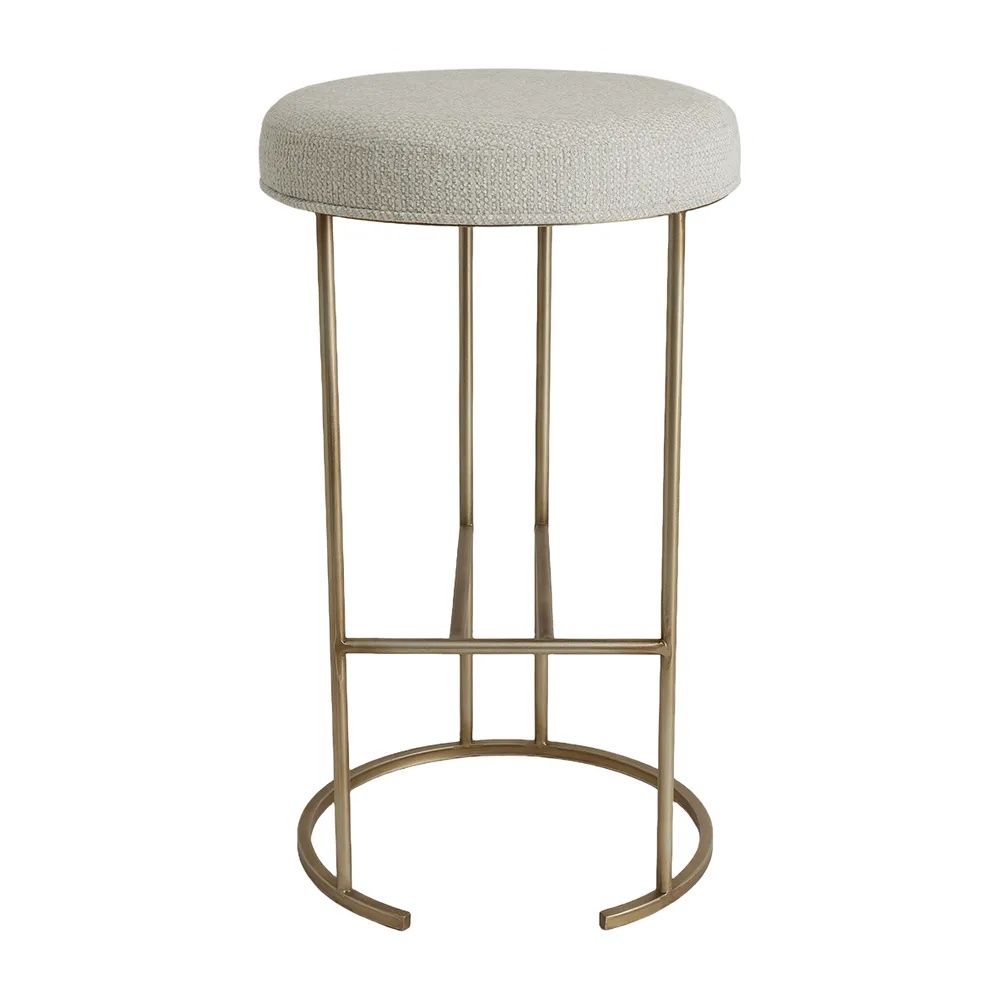 Cafe Lighting & Living Blackley Gold Iron Kitchen Stool (Speckle Ecru) by Cafe Lighting & Living - ISBN: 9320294142097