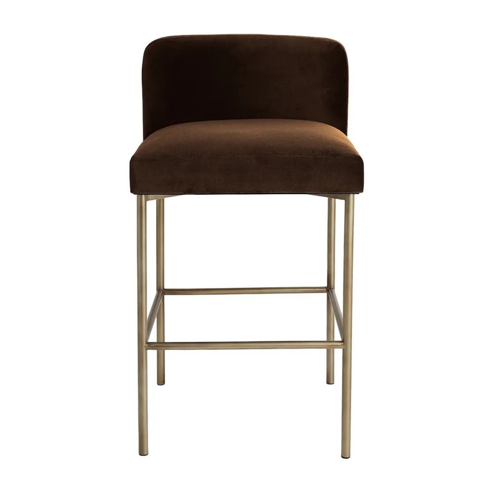 Cafe Lighting & Living Leon Kitchen Stool (Dark Chocolate Velvet) by Cafe Lighting & Living - ISBN: 9320294142127