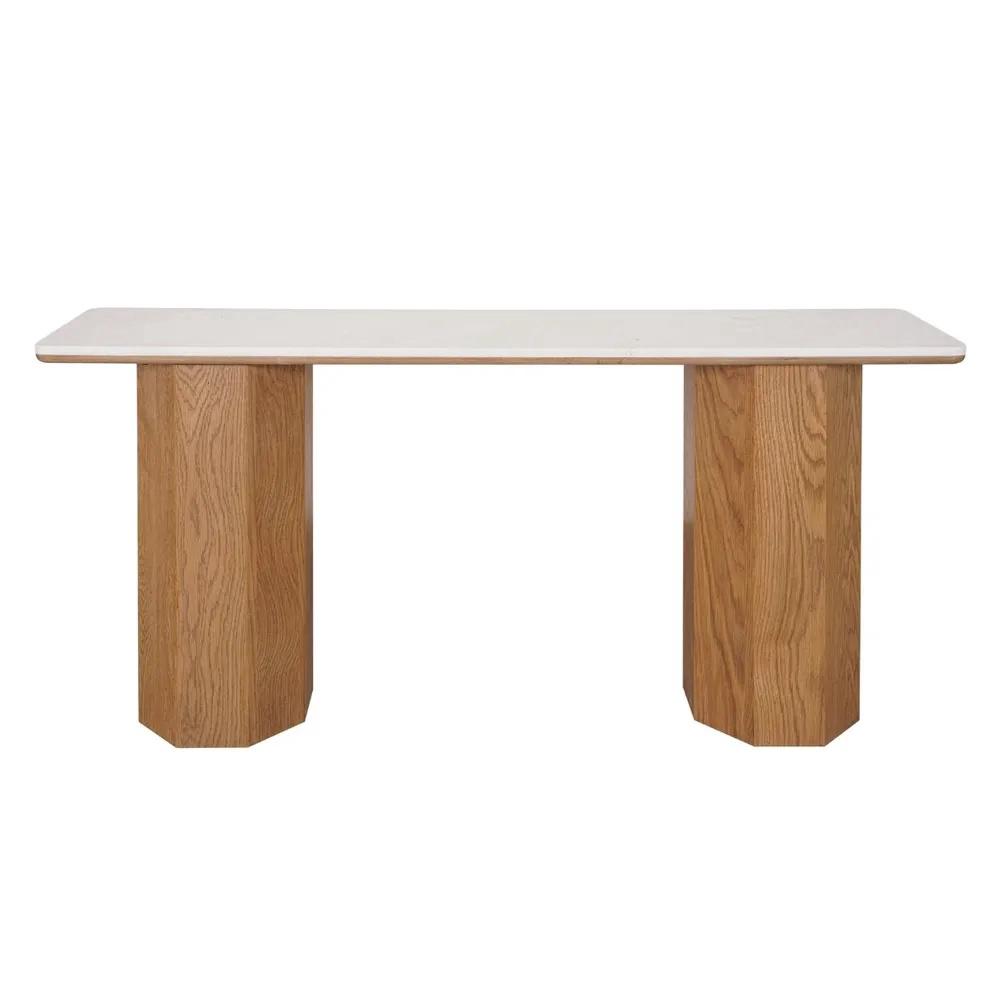 Cafe Lighting & Living Barlow Marble Console Table (Natural Oak) by Cafe Lighting & Living - ISBN: 9320294142714