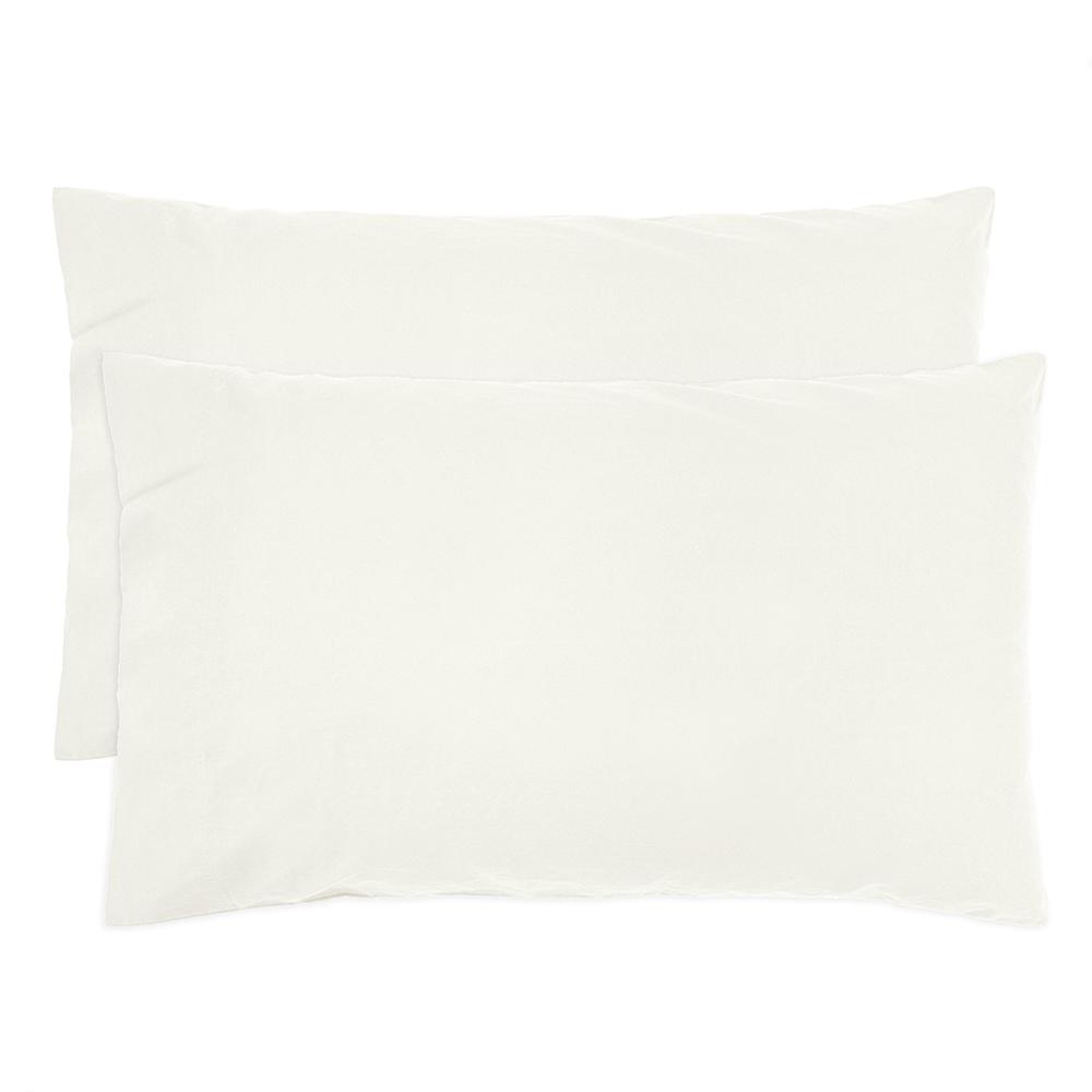 Temple Organic Cotton Pillowcase Pair (Ivory) - 48x73cm, 9320488133979