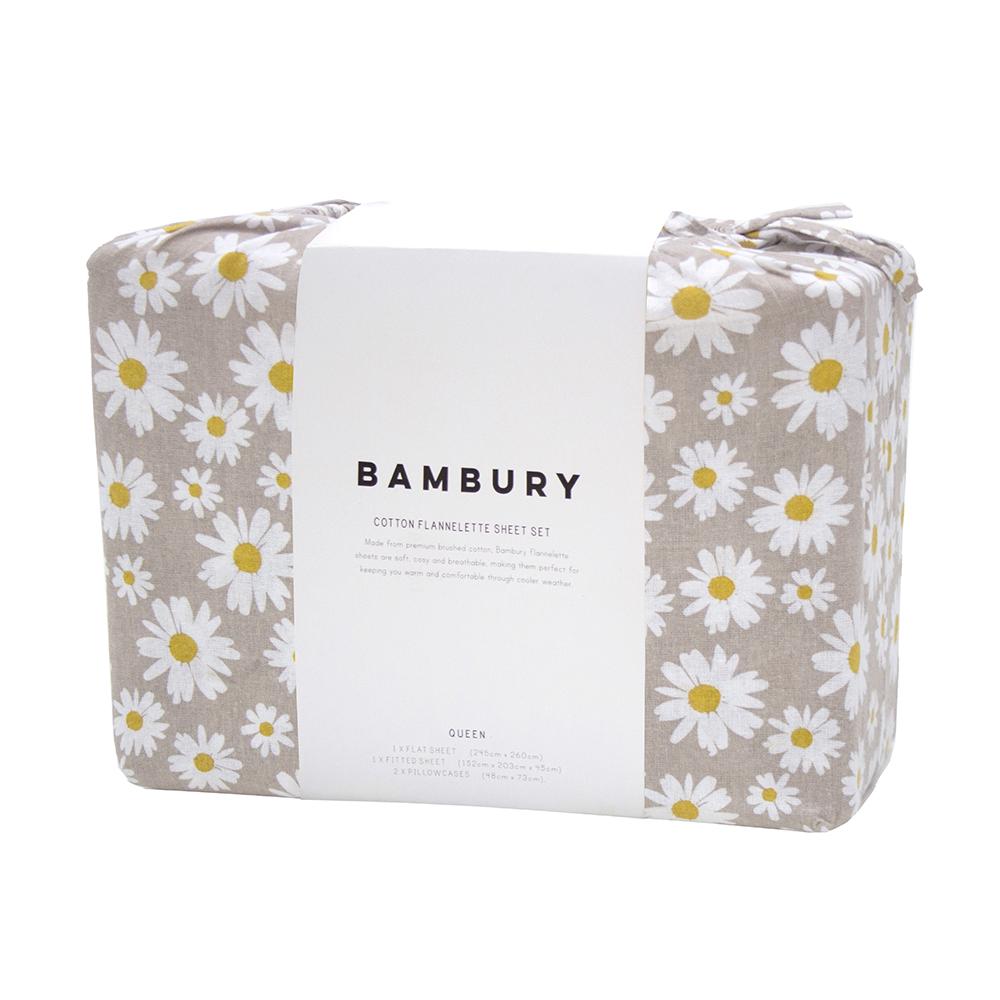 Bambury Daisy Flannelette Sheet Set King Single Buy online at The Nile