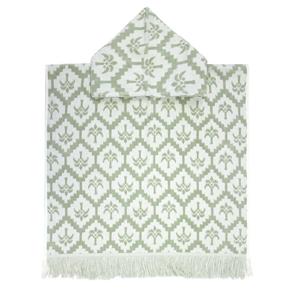 Baby Bamboo Sponge Poncho Bear - Dove Grey main image 1