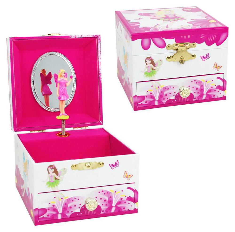 pink poppy music box