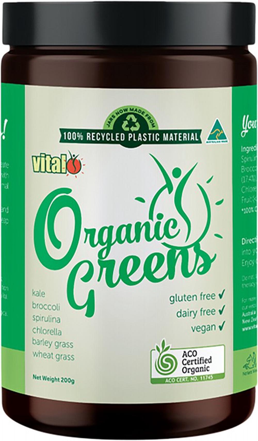 Vital Organic Greens Powder - 200g, 9321582002697