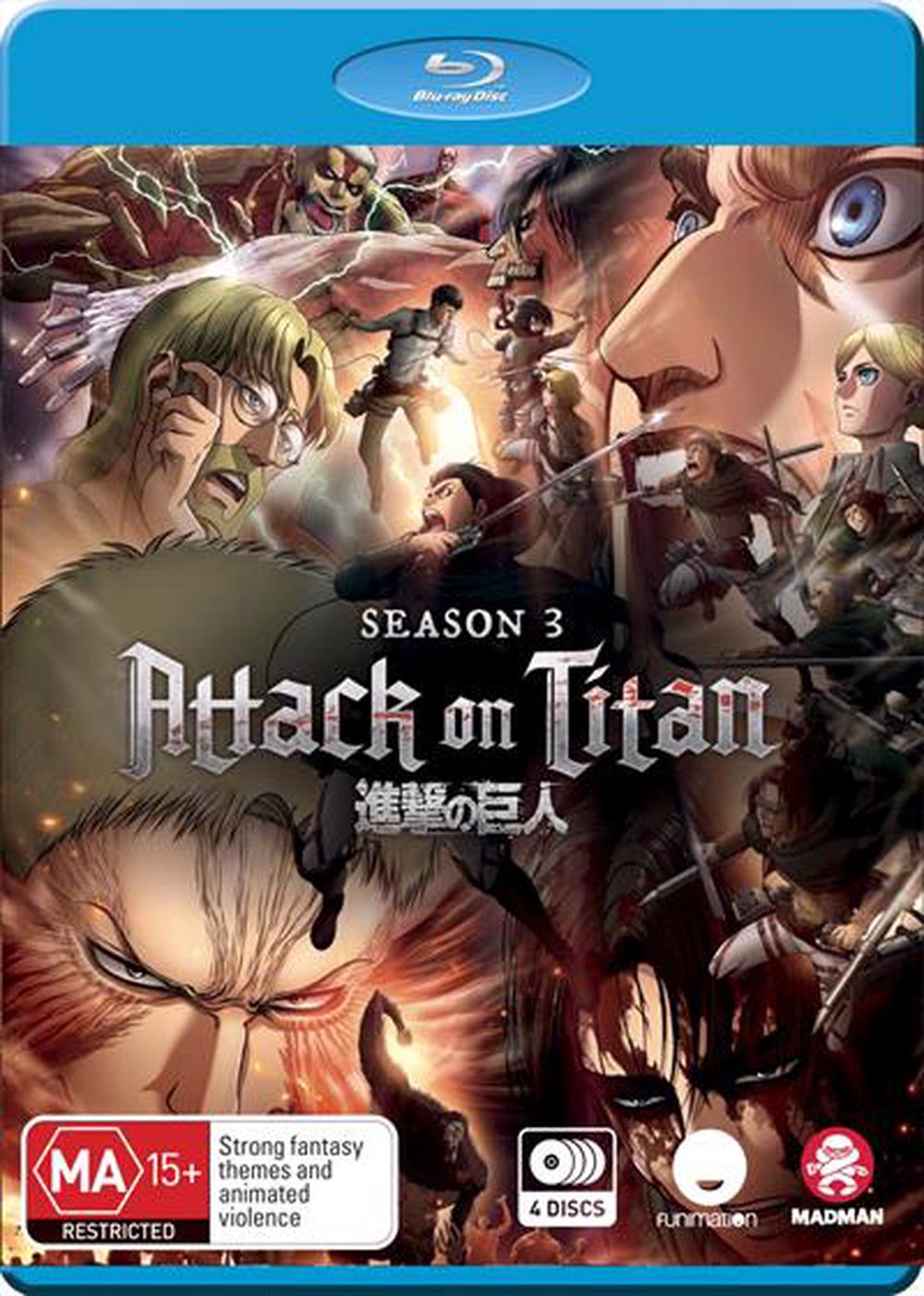 Attack On Titan Blu Ray Season 3 Attack On Titan: Season 3: Eps 38-59, Blu-Ray | Buy online at The Nile