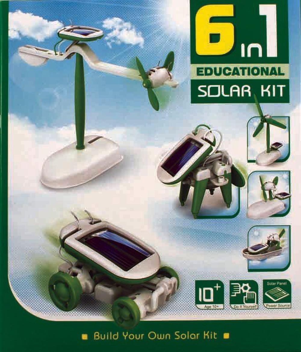 Johnco Productions 6-in-1 Build Your Own Solar Kit, 9322318002585