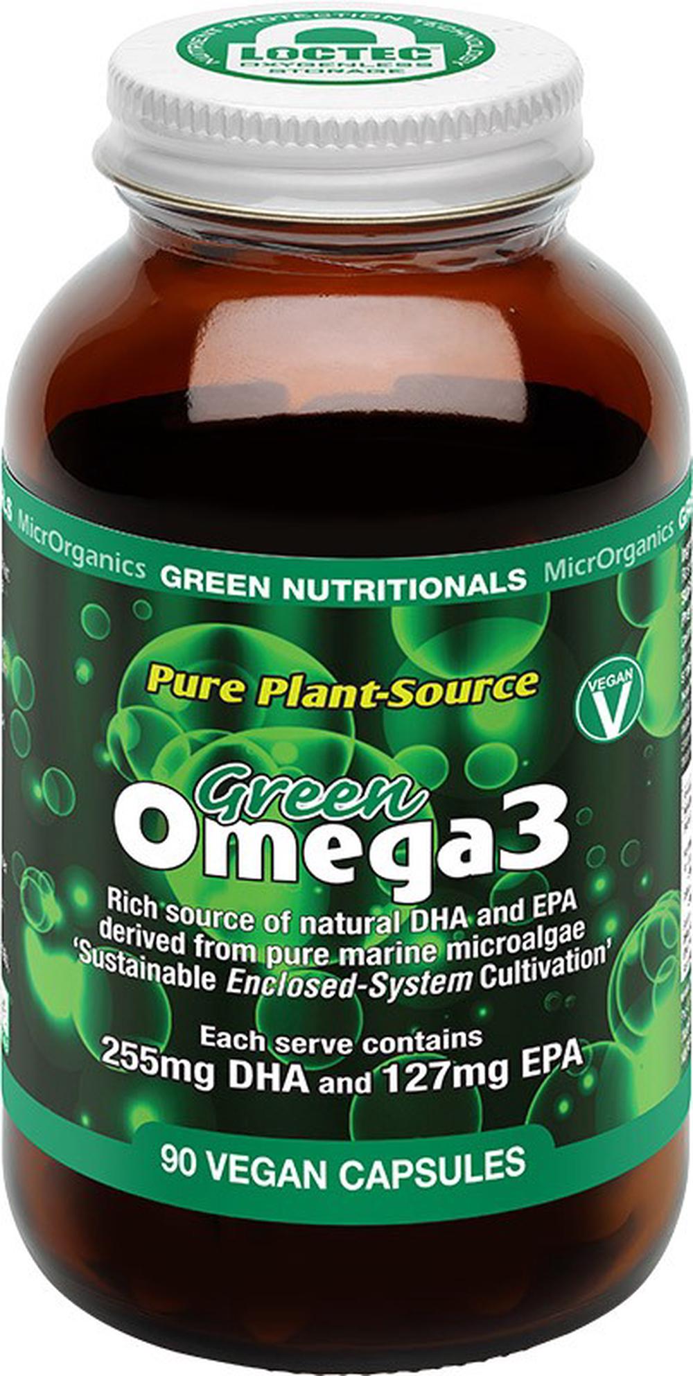 Green Omega3 Vegan, 90 Capsules - 255mg/127mg, 9322837004183