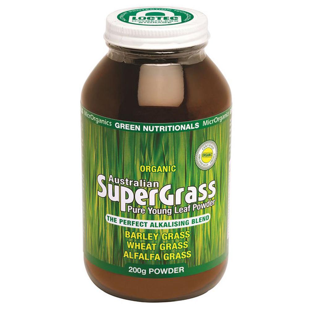 SuperGrass Powder (Barley, Wheat, Alfalfa) - 200g, 9322837006378