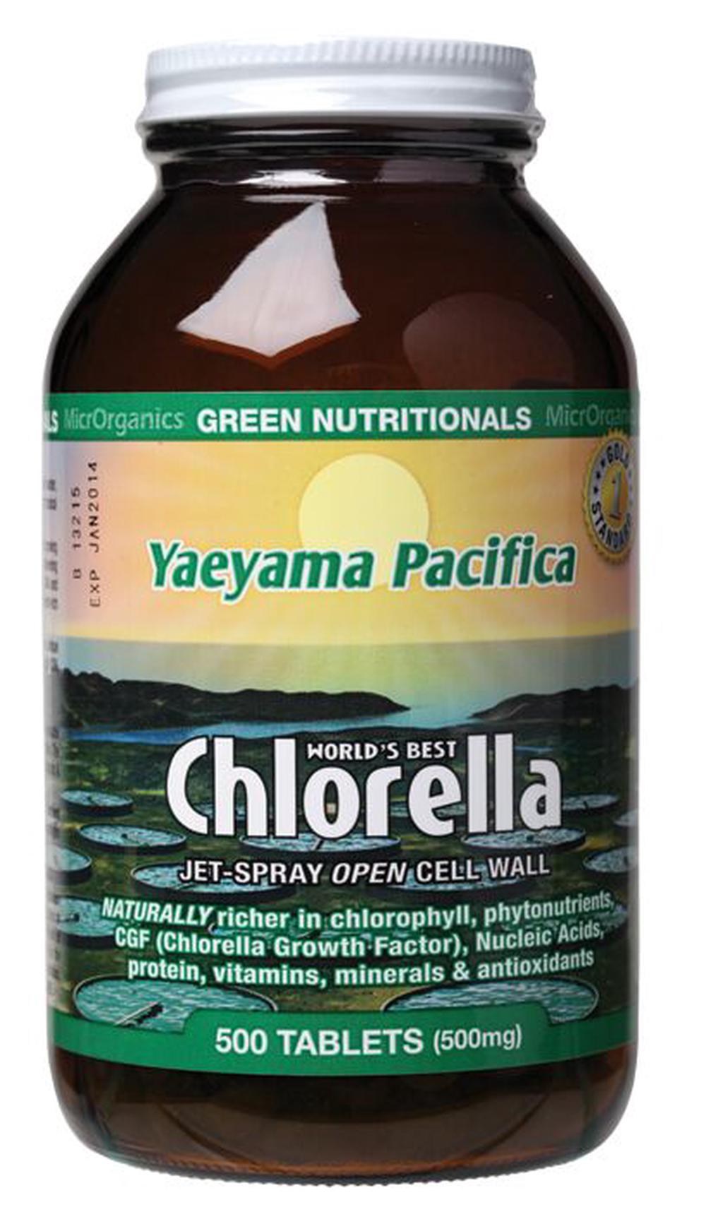 Yaeyama Pacifica Chlorella - 500mg, 9322837006439