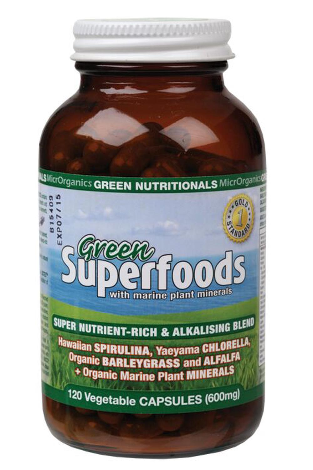 Green Superfoods VegeCaps - 600mg, 9322837006736