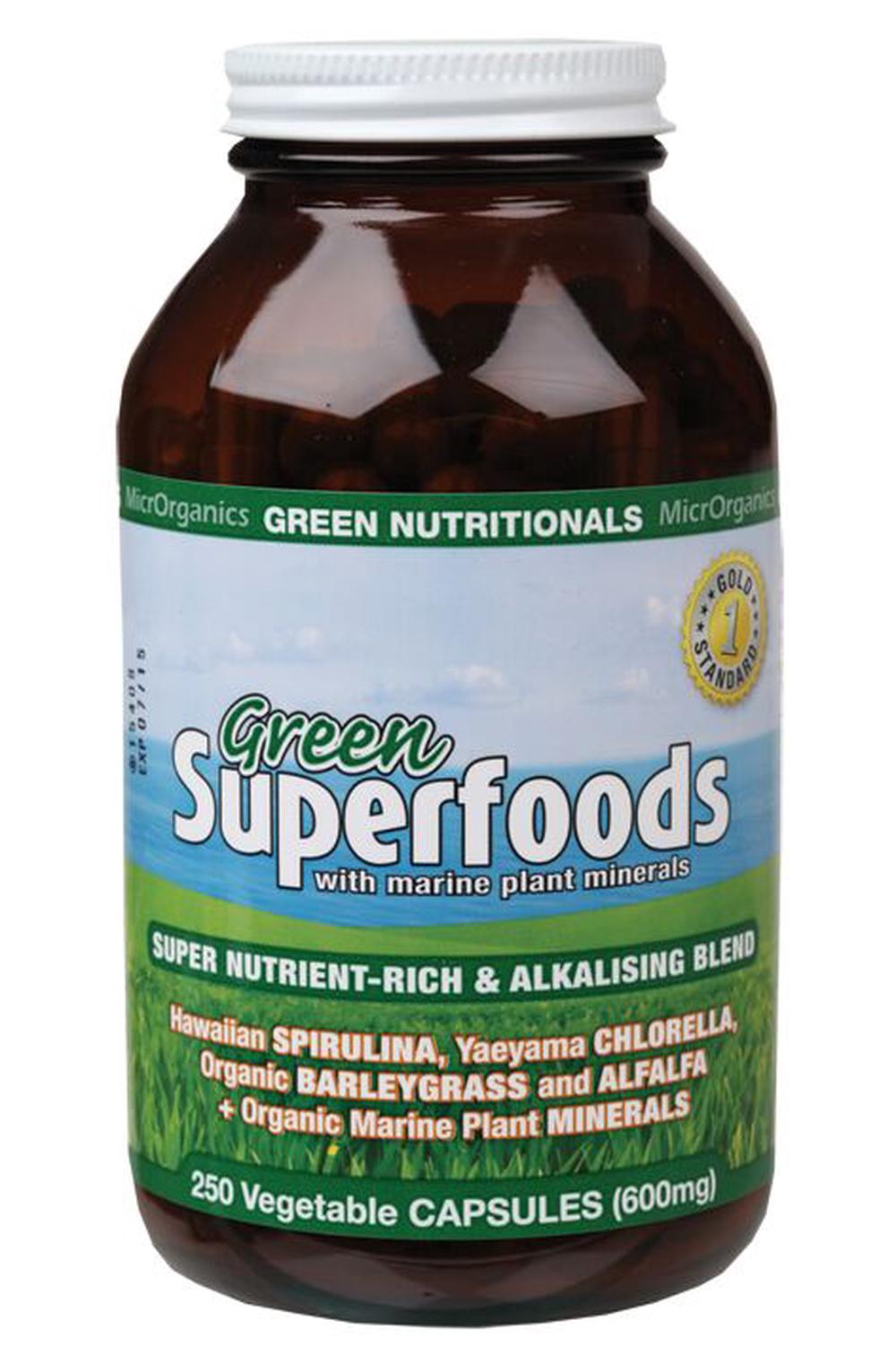Green Superfoods VegeCaps - 600mg, 9322837006743