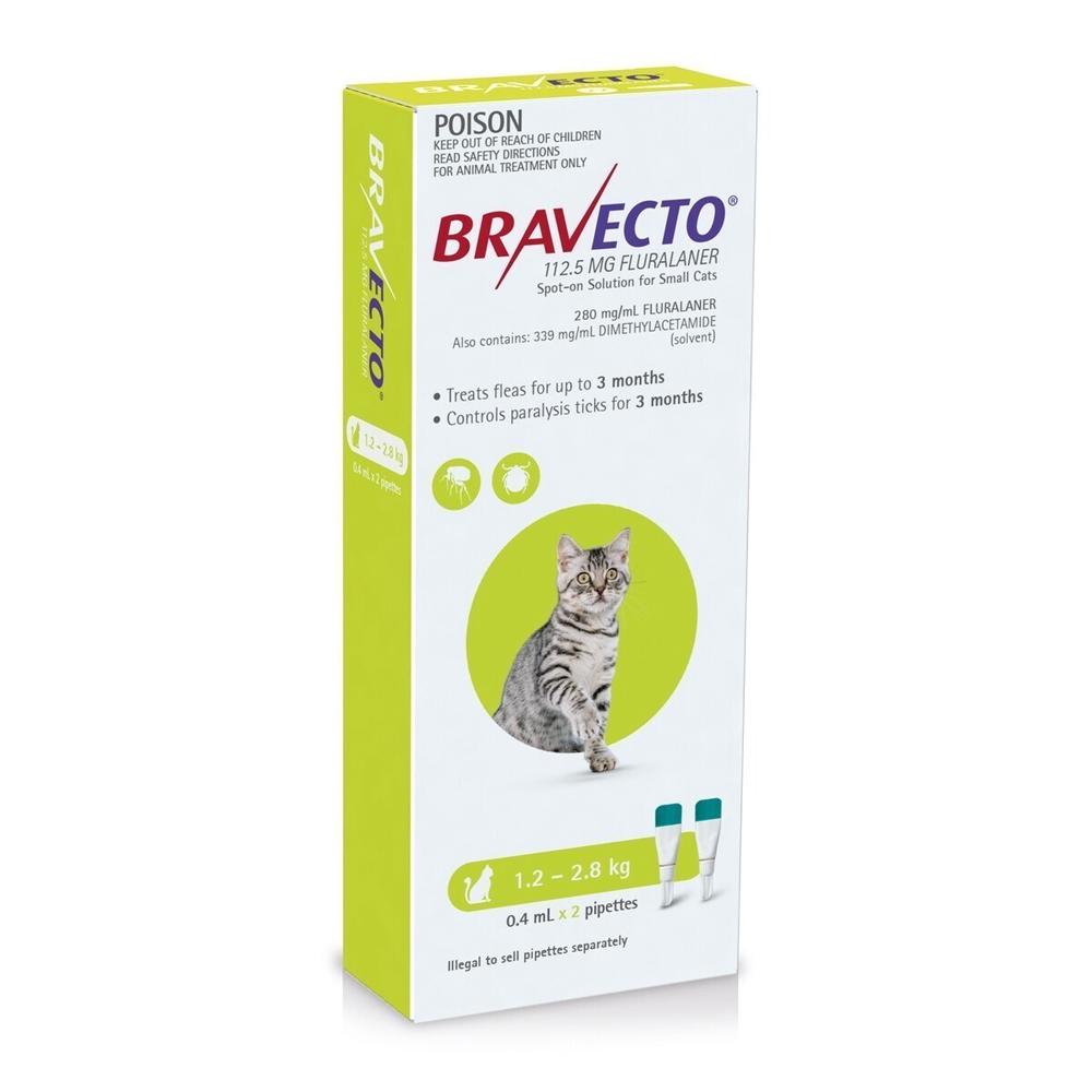 Topical Spot-On Flea & Tick Protection for Cats 1.2-2.8kg, 9322839023236