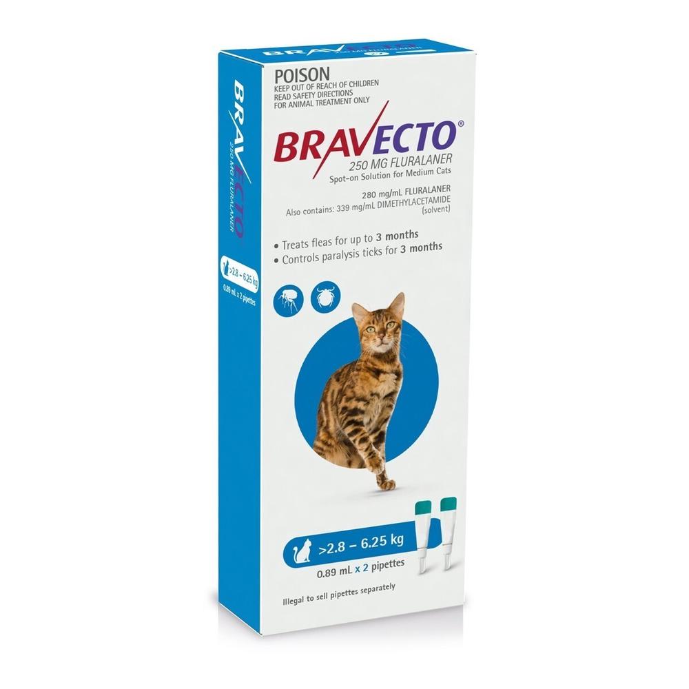 Topical Spot-On Flea & Tick Protection for Cats 2.8-6.25kg, 9322839023250
