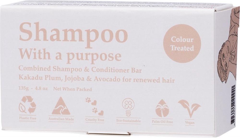 Shampoo & Conditioner Bar (Colour Treated Hair) - 135g, 9323474044440