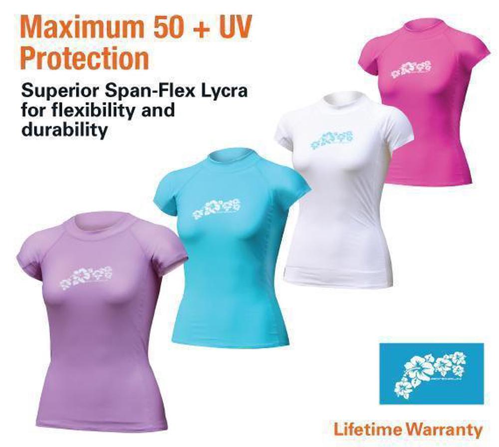 Adrenalin Ladies Short Sleeve Rash Vest (Pink) - Size 6, 9325132033780