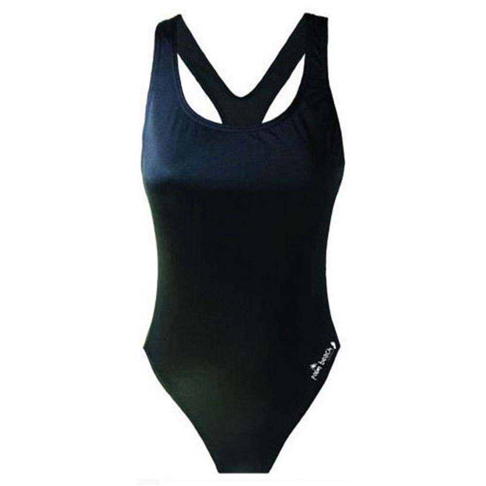 Ladies Swimwear Cross Back Swimsuit (Black), 9325132041402